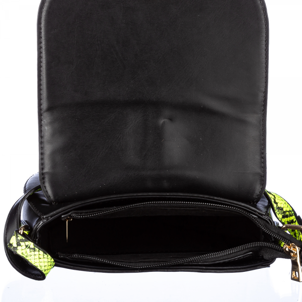 Γυναικεία τσάντα Evian Μαύρη οικολογικό δέρμα, 6 - Kalapod.gr
